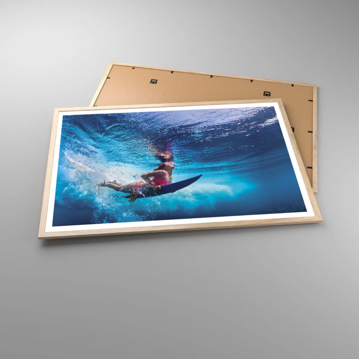 Poszter világos tölgy keretben - Az öröm mélysége - 91x61 cm