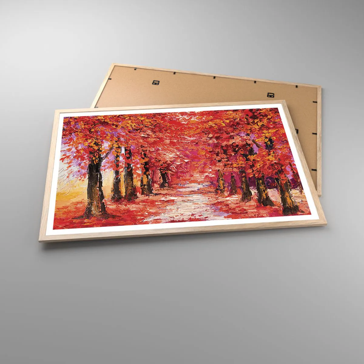 Affiche dans un chêne clair - Poster - Impression d'automne - 91x61 cm