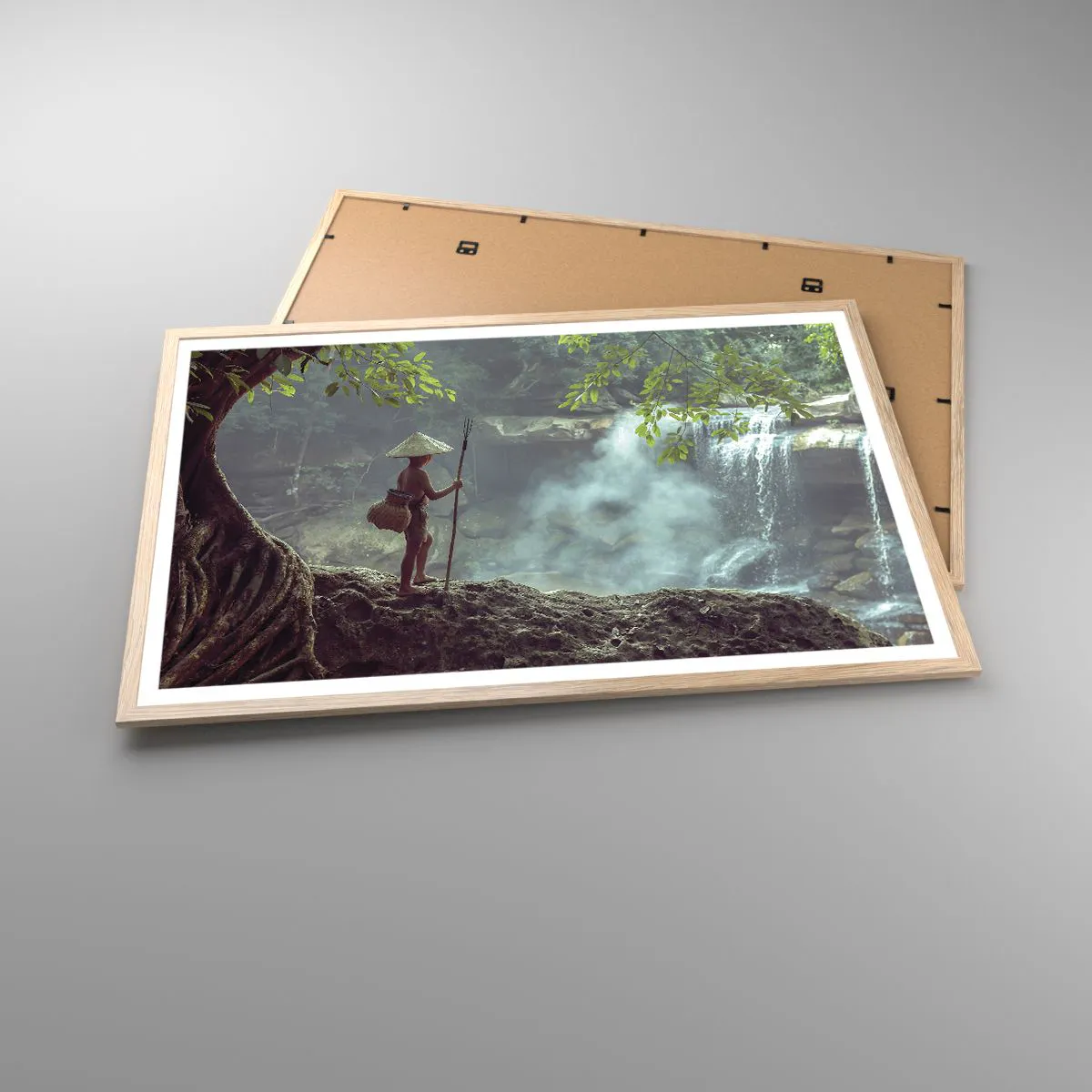 Poszter világos tölgy keretben - Barátságban a természettel - 91x61 cm