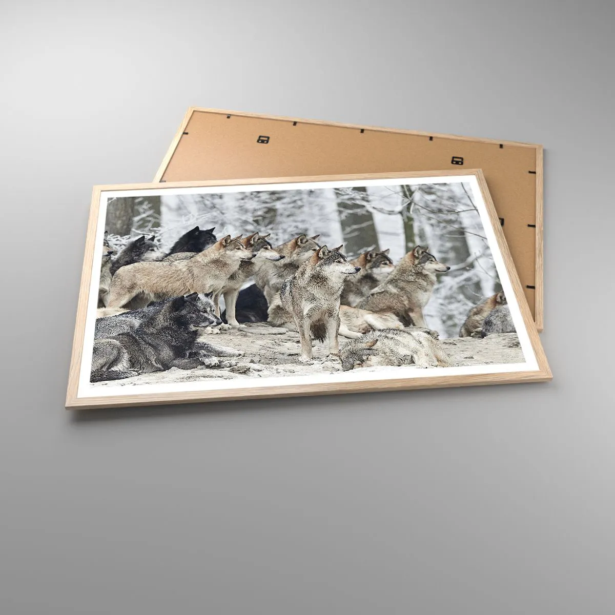 Poster in cornice rovere chiaro - Famiglia e amici - 91x61 cm