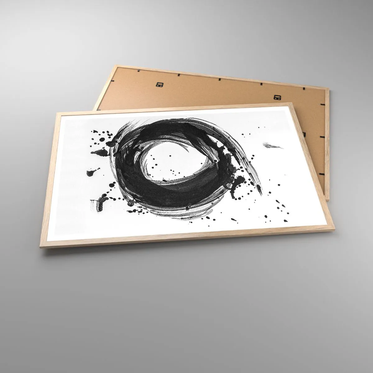 Poster în ramă de stejar deschis - Vortexul creației - 91x61 cm