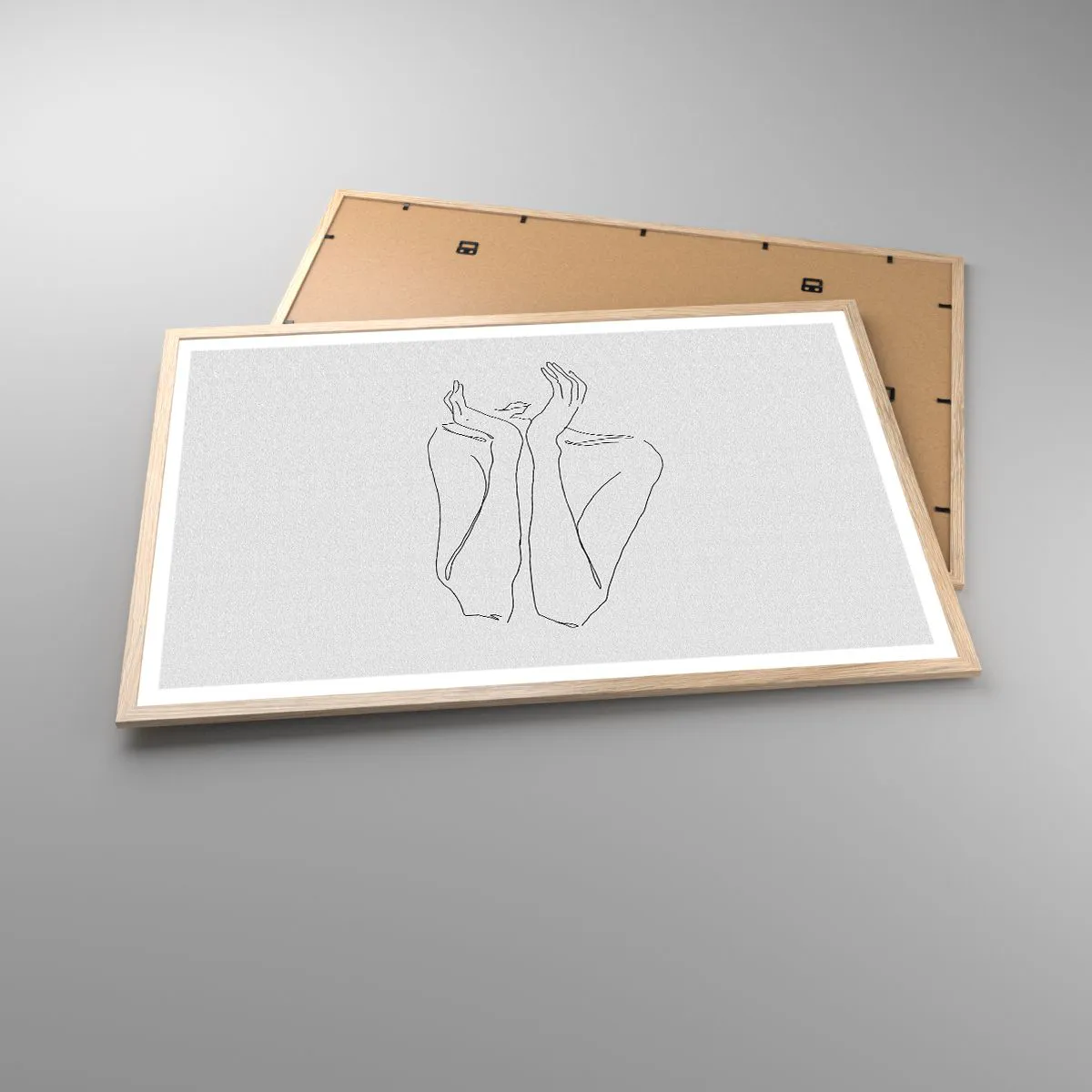 Plagát v ráme zo svetlého duba - O čom snívajú dievčatá - 91x61 cm