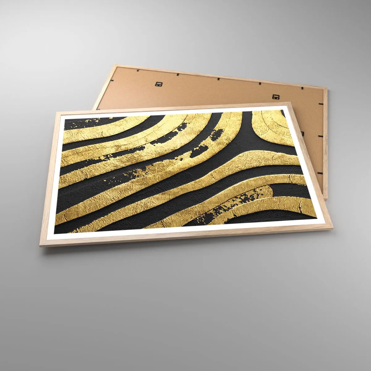 Plagát v ráme zo svetlého duba - Všetko plynie - 91x61 cm