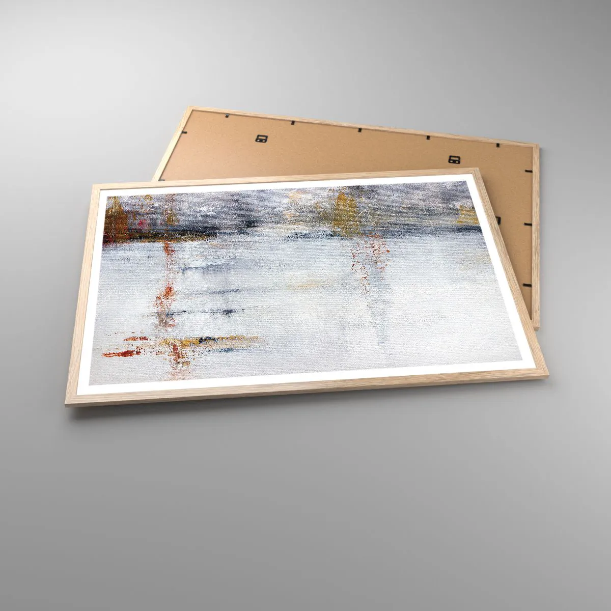 Plagát v ráme zo svetlého duba - Za závojom vzduchu - 91x61 cm