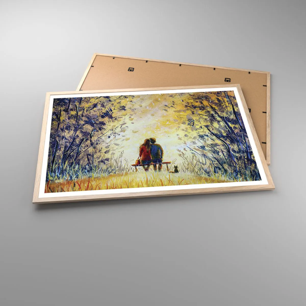 Een poster in een licht eiken lijst - Een magisch moment - 91x61 cm