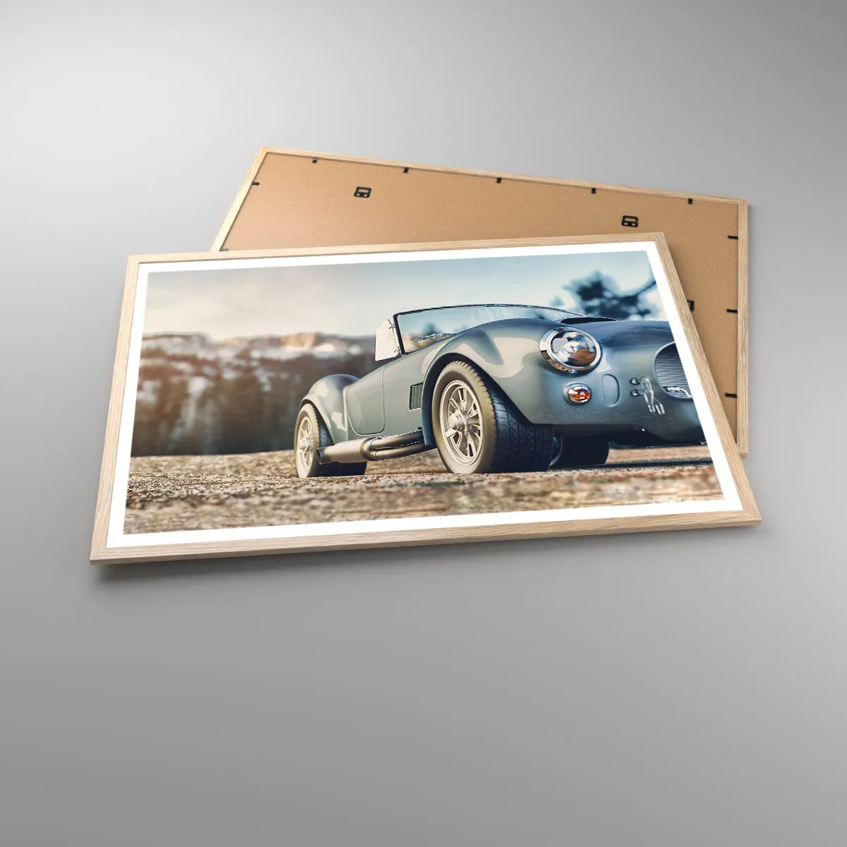 Affiche dans un chêne clair - Poster - Ce qui compte c'est le style - 91x61 cm