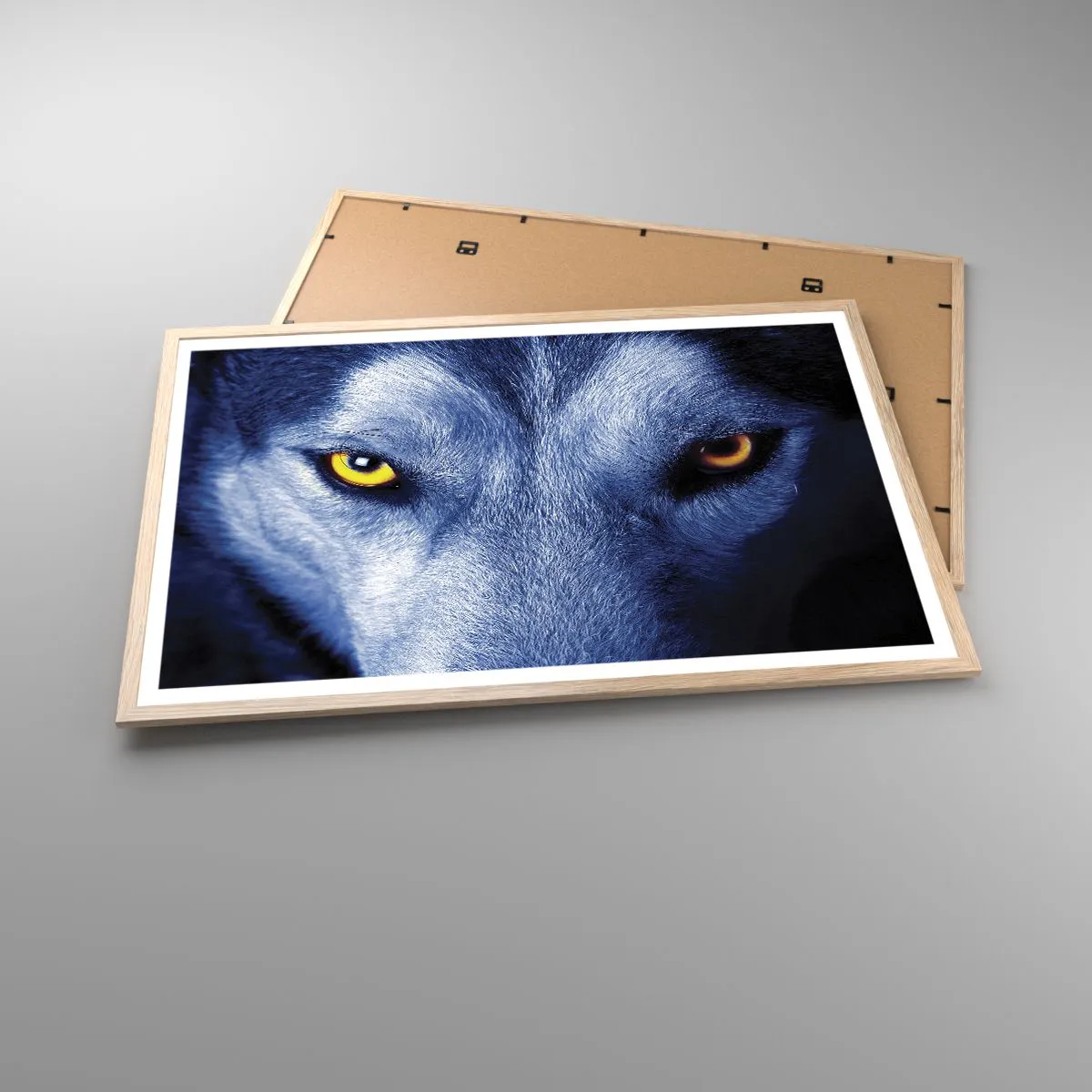 Poster in light oak frame - Mesmerising Look - 91x61 cm