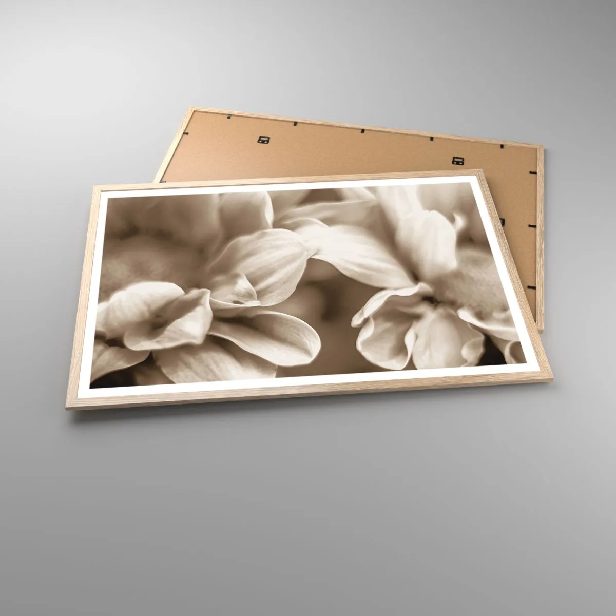 Poster în ramă de stejar deschis - Blânde ca un zâmbet - 91x61 cm