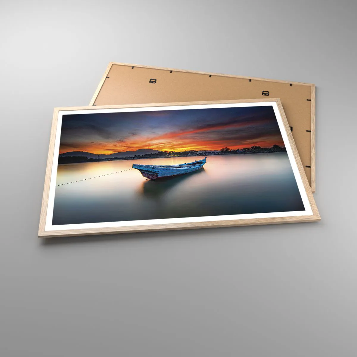 Pôster com moldura de carvalho claro - Uma boa noite se aproxima - 91x61 cm