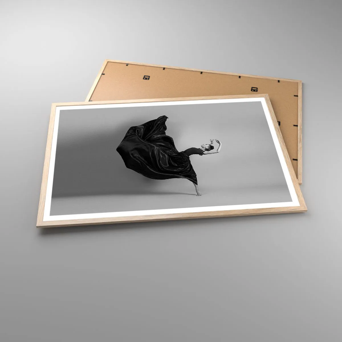 Poster in einem Rahmen aus heller Eiche - Beflügelt durch die Musik - 91x61 cm