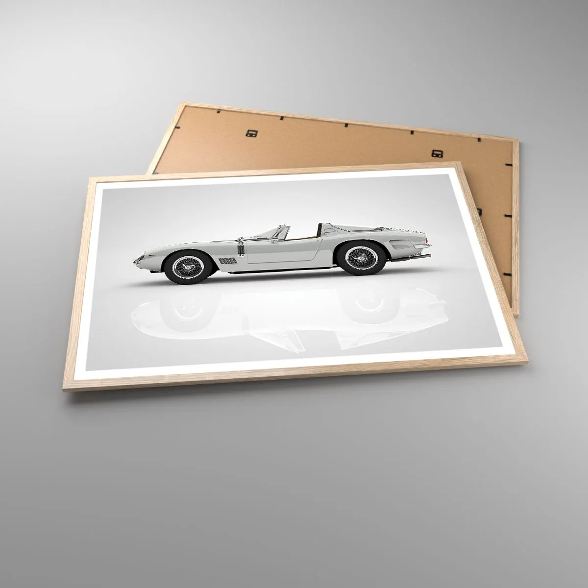 Poster în ramă de stejar deschis - Promisiunea distracției - 91x61 cm