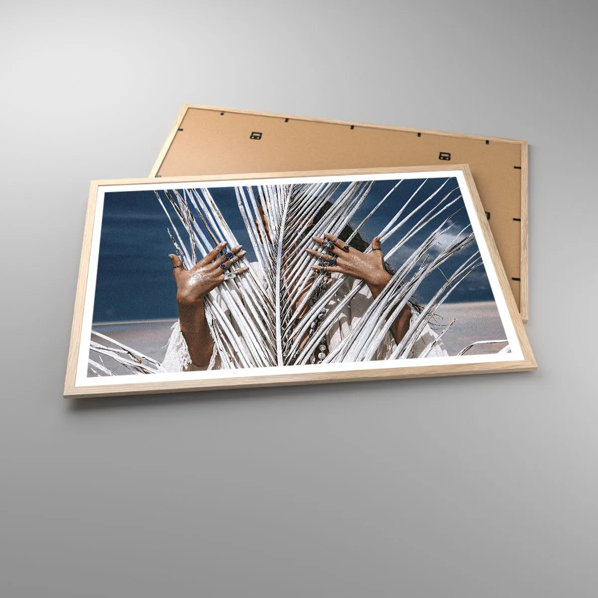 Pôster com moldura de carvalho claro - A xamã - 91x61 cm