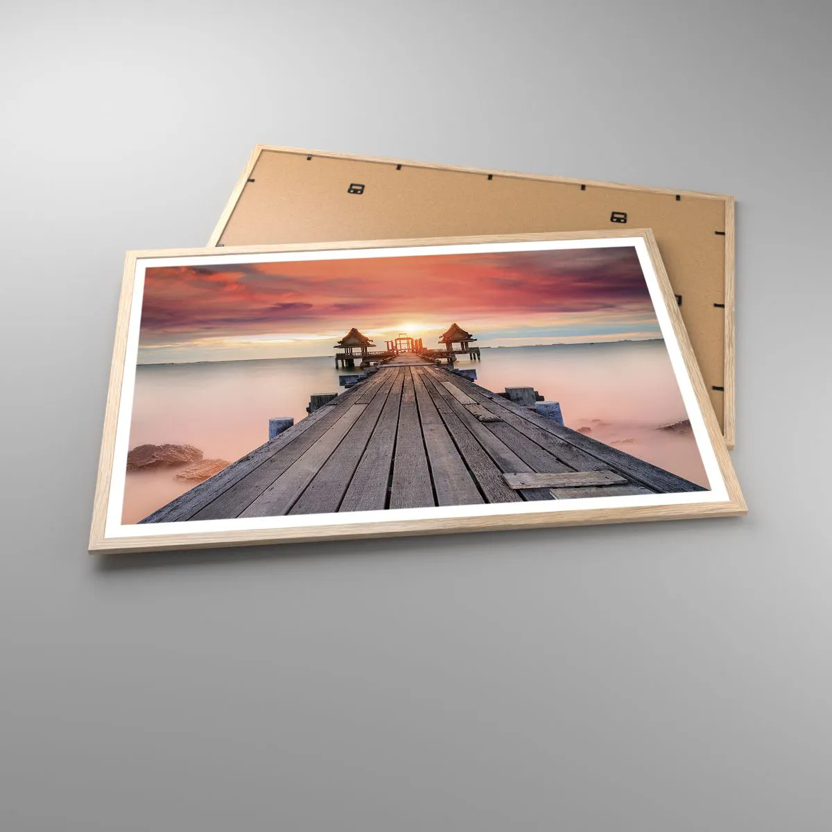 Affiche dans un chêne clair - Poster - L'Ouest à l'Est - 91x61 cm