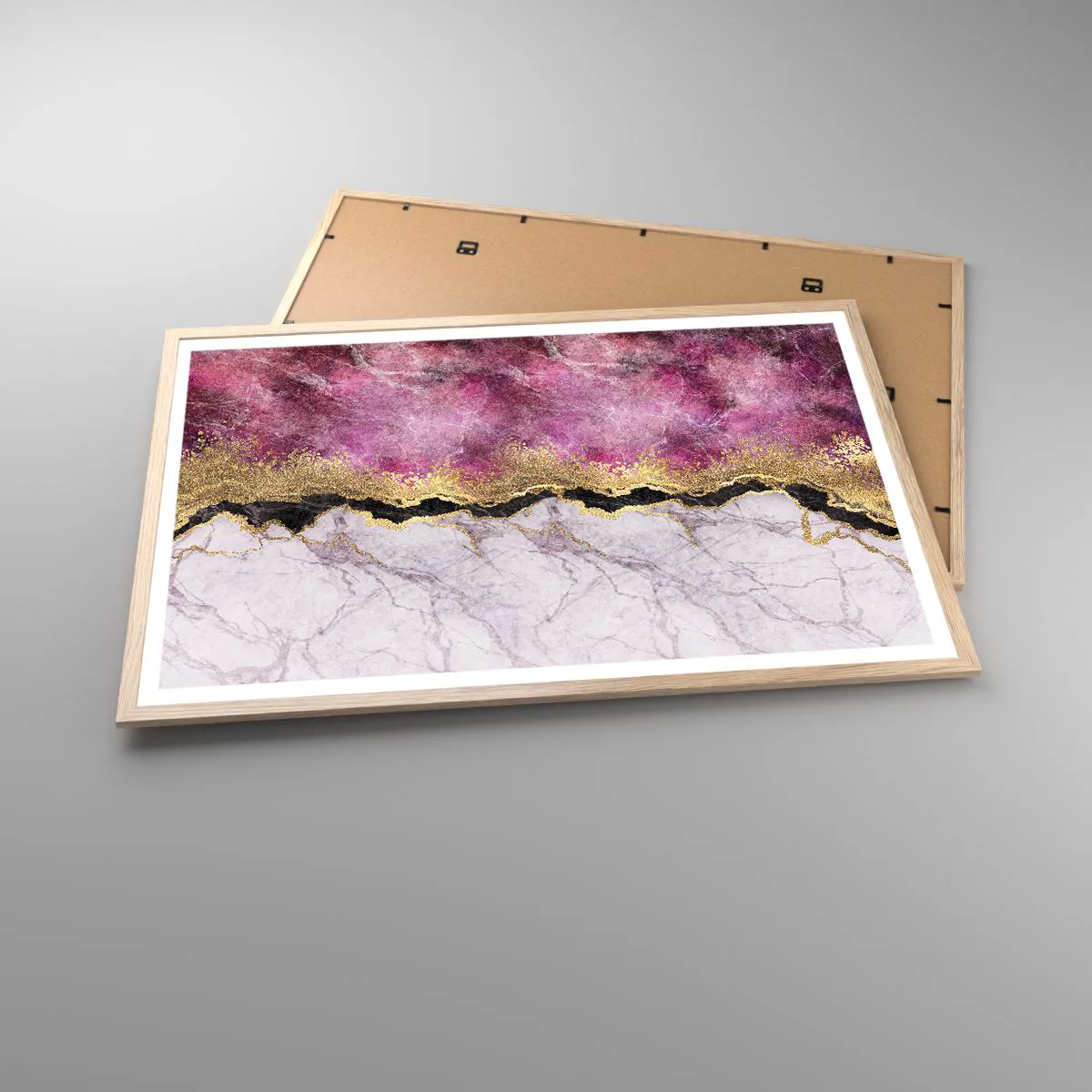 Affiche dans un chêne clair - Poster - À la frontière - 91x61 cm