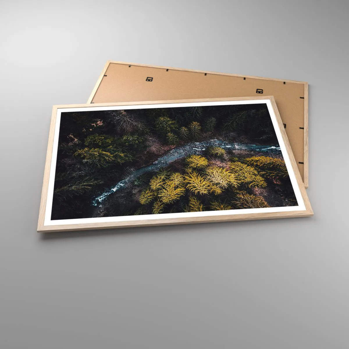 Póster en marco roble claro - Rápido, cada vez más rápido - 91x61 cm