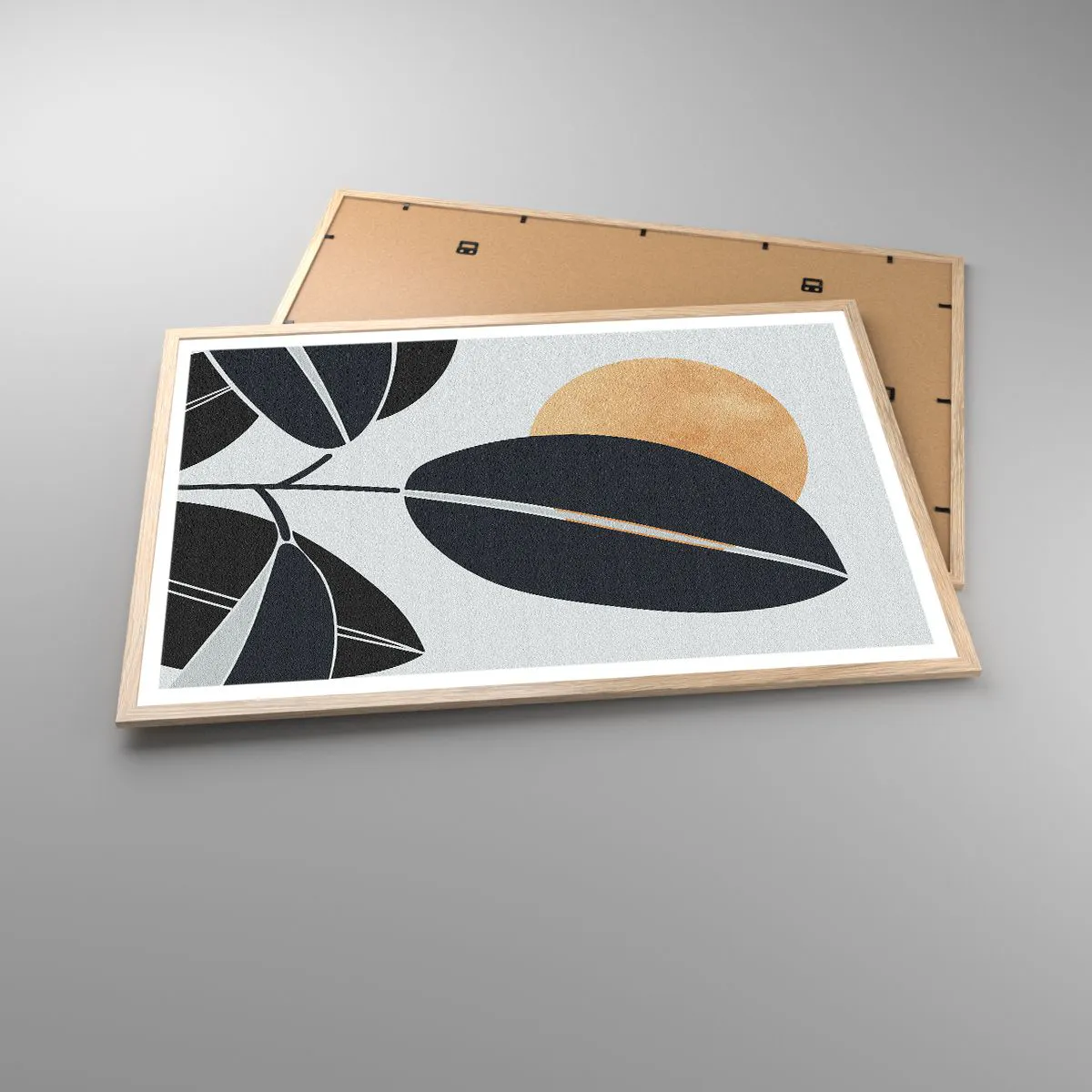 Pôster com moldura de carvalho claro - Um dia quente de verão - 91x61 cm