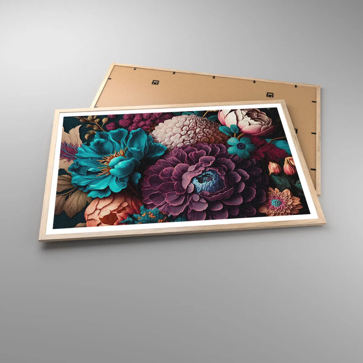 Affiche dans un chêne clair - Poster - La nature en abondance - 91x61 cm