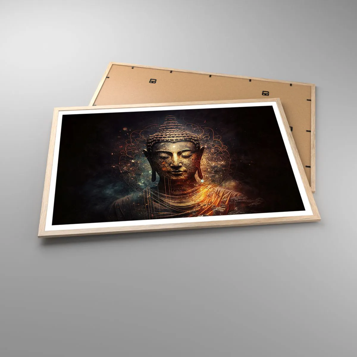 Poster in einem Rahmen aus heller Eiche - Spirituelles Gleichgewicht - 91x61 cm