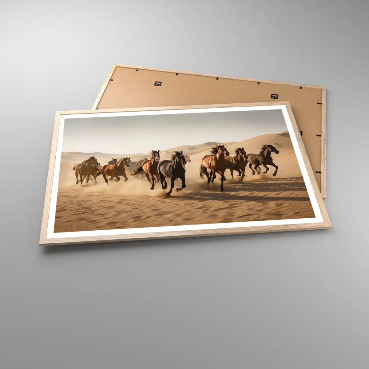 Poster în ramă de stejar deschis - Liberi ca vântul - 91x61 cm