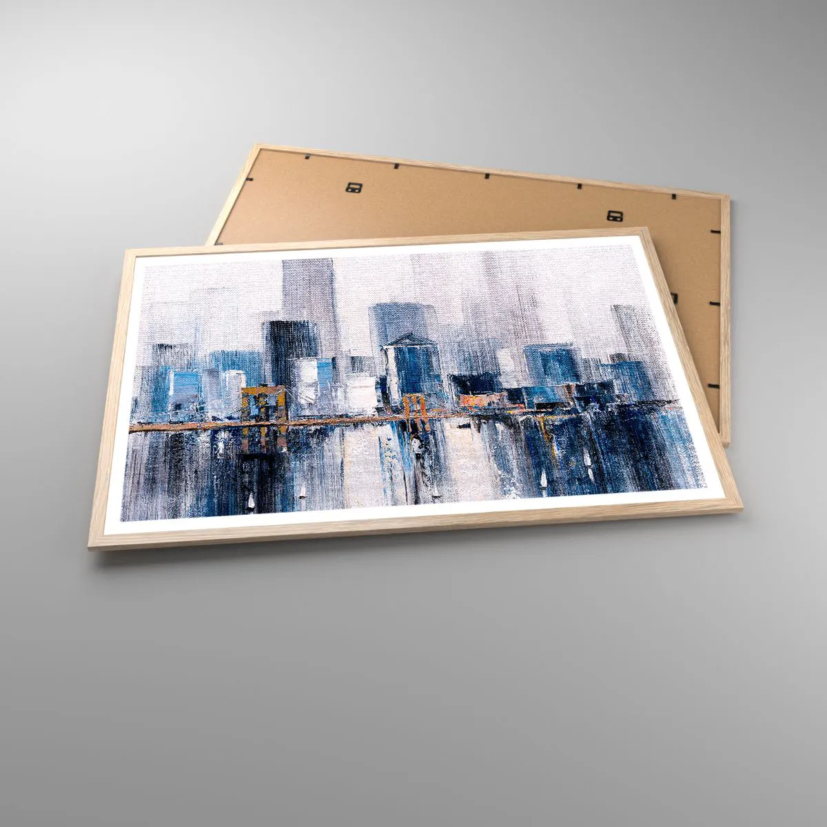 Poszter világos tölgy keretben - New York-i benyomás - 91x61 cm