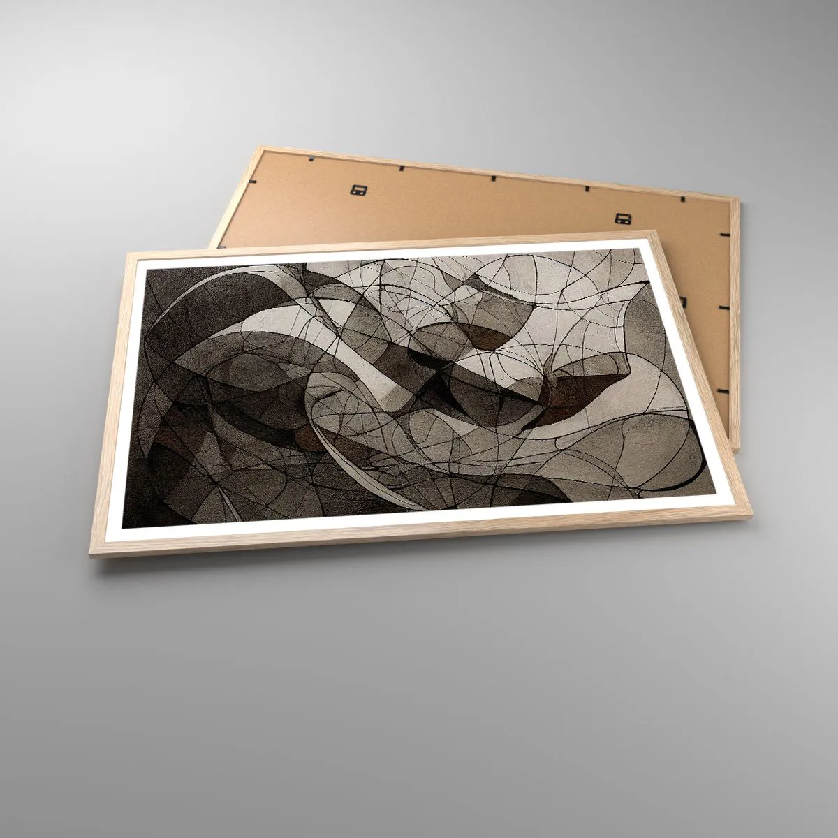 Plagát v ráme zo svetlého duba - Obeh farieb Zeme - 91x61 cm