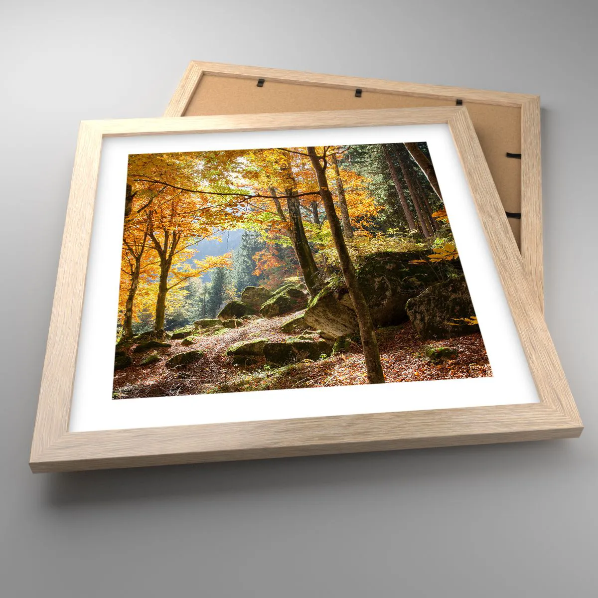 Póster en marco roble claro - Tiempo de descanso - 30x30 cm