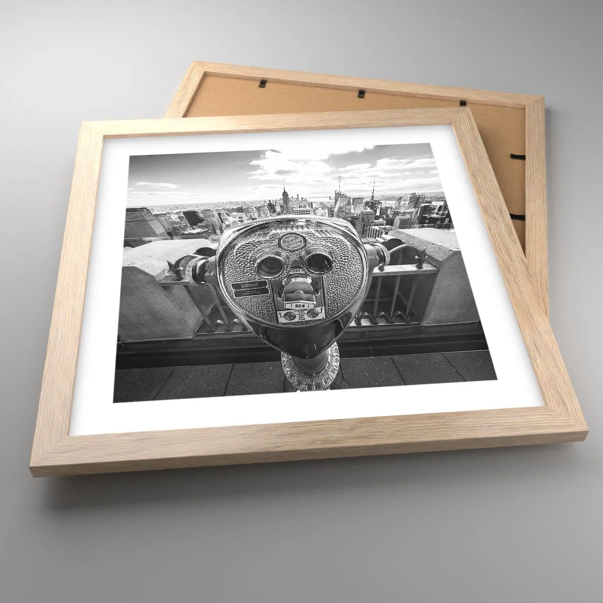 Pôster com moldura de carvalho claro - A cidade das cidades - 30x30 cm