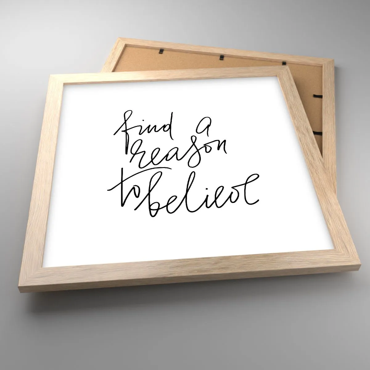 Plakat w ramie jasny dąb - To możliwe - 30x30 cm