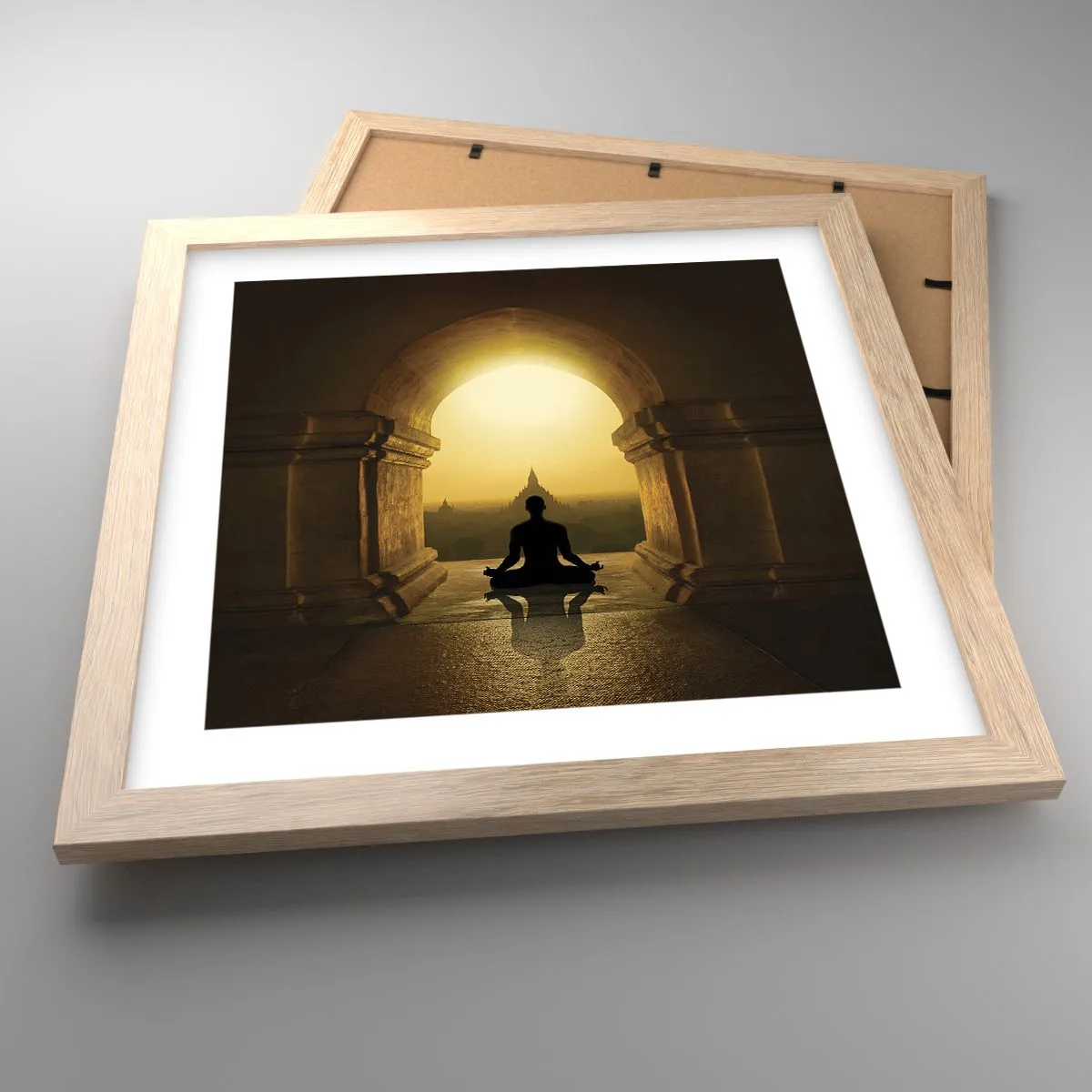 Poster în ramă de stejar deschis - Armonie completă - 30x30 cm