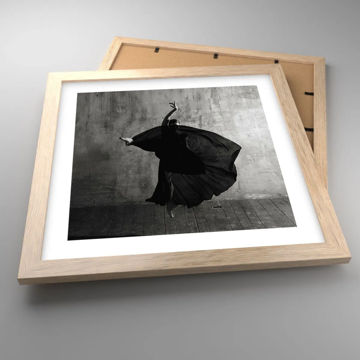 Pôster com moldura de carvalho claro - Cheio de paixão - 30x30 cm