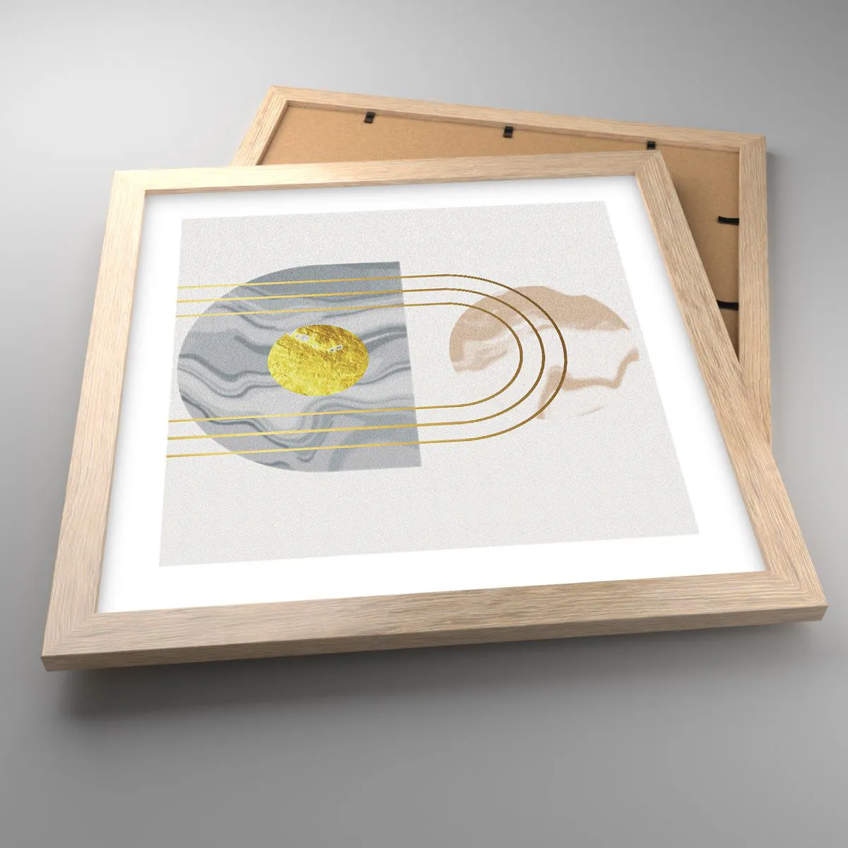 Poster in cornice rovere chiaro - Chiarezza e lucentezza - 30x30 cm