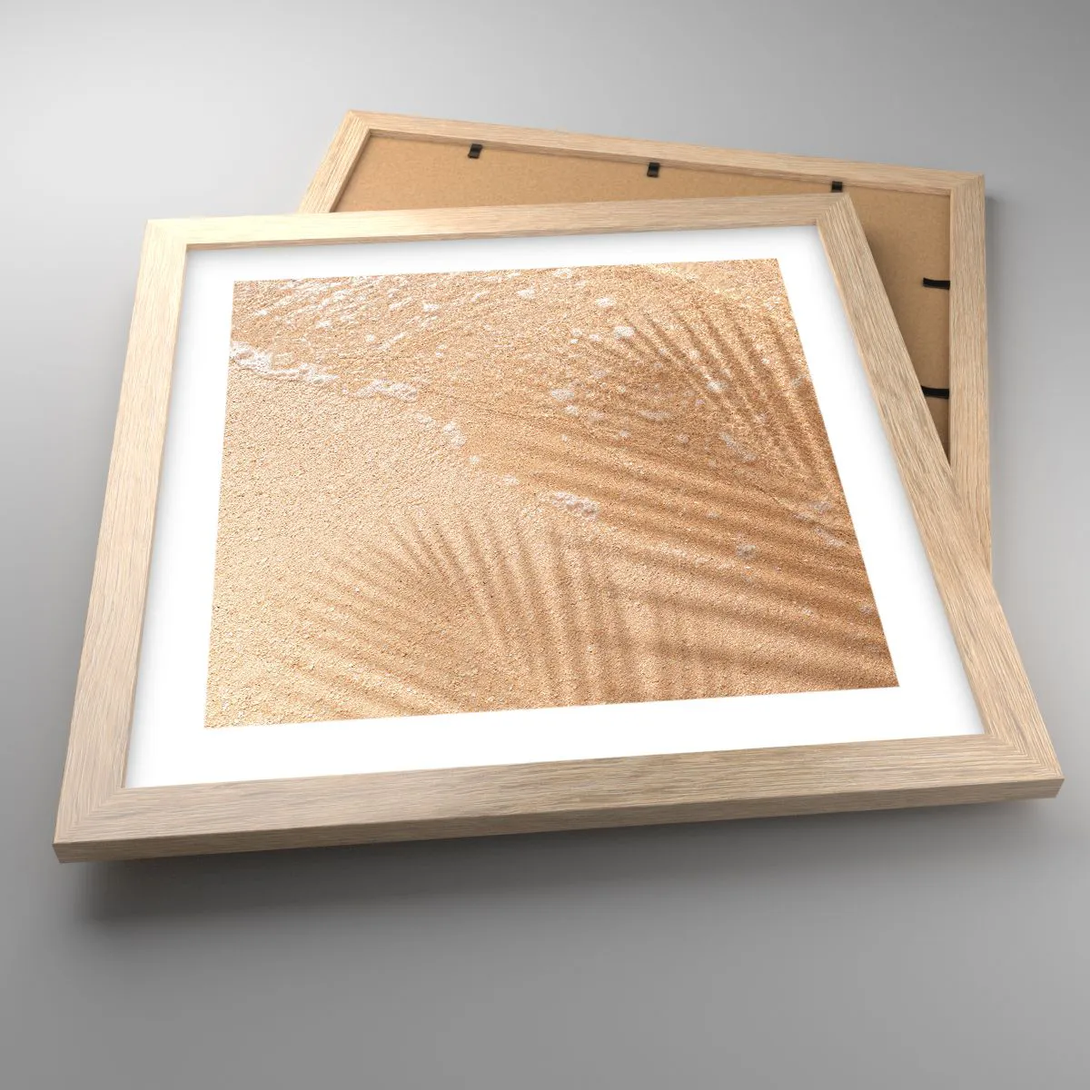 Affiche dans un chêne clair - Poster - Ombre d'un été chaud - 30x30 cm