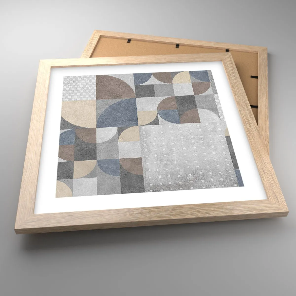 Póster en marco roble claro - Fantasía cerámica - 30x30 cm