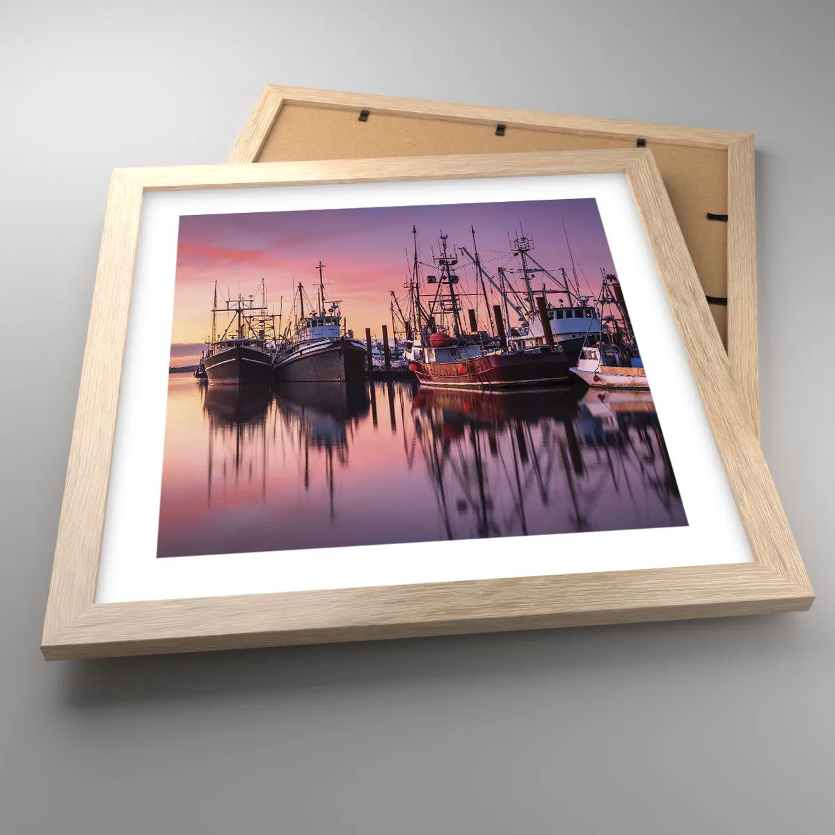 Poster in cornice rovere chiaro - Prima del giorno successivo - 30x30 cm