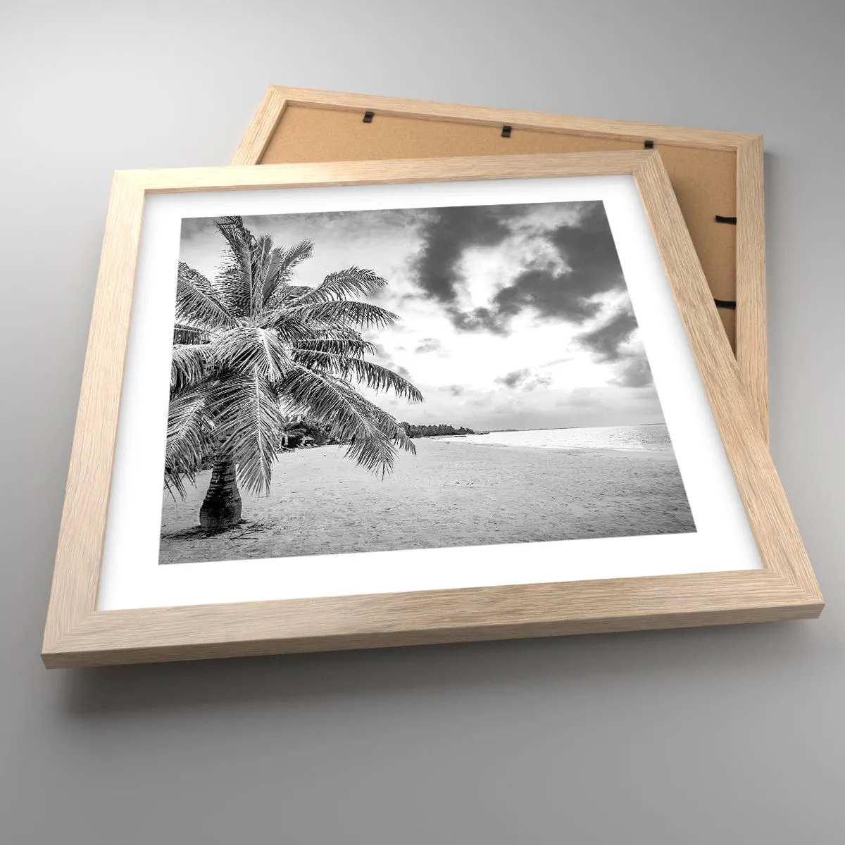 Affiche dans un chêne clair - Poster - Quand tu aspires à la solitude - 30x30 cm