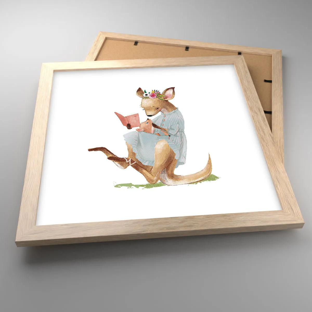 Plakát v rámu světlý dub - Přečti mi, mami - 30x30 cm