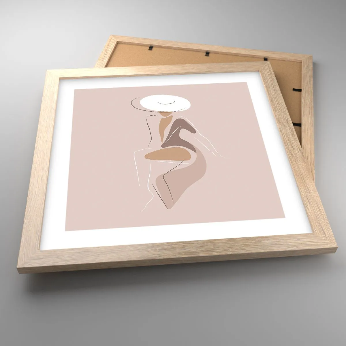 Plagát v ráme zo svetlého duba - Ako vyzerá pravá dáma? - 30x30 cm