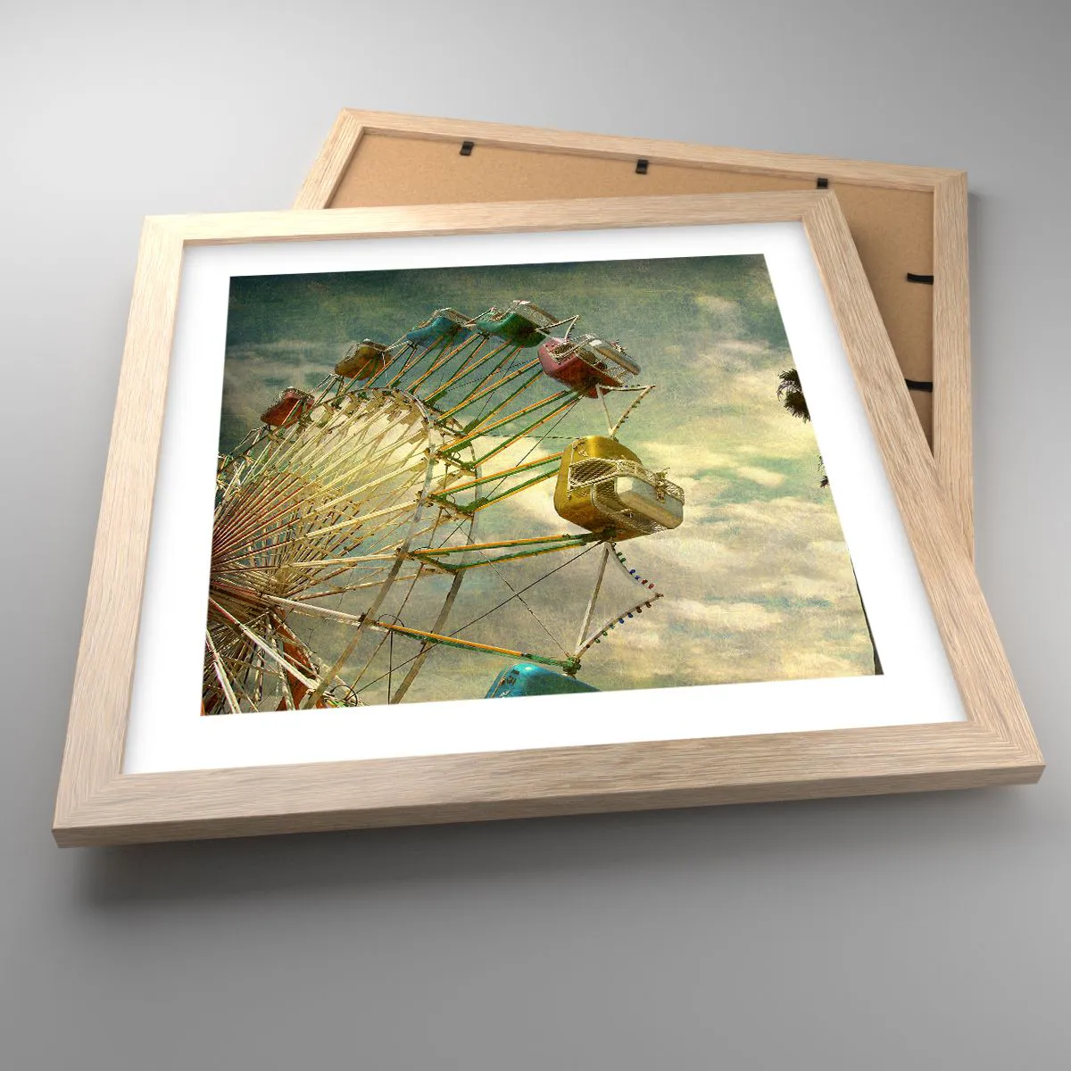 Plakát v rámu světlý dub - Bude, bude zábava… - 30x30 cm