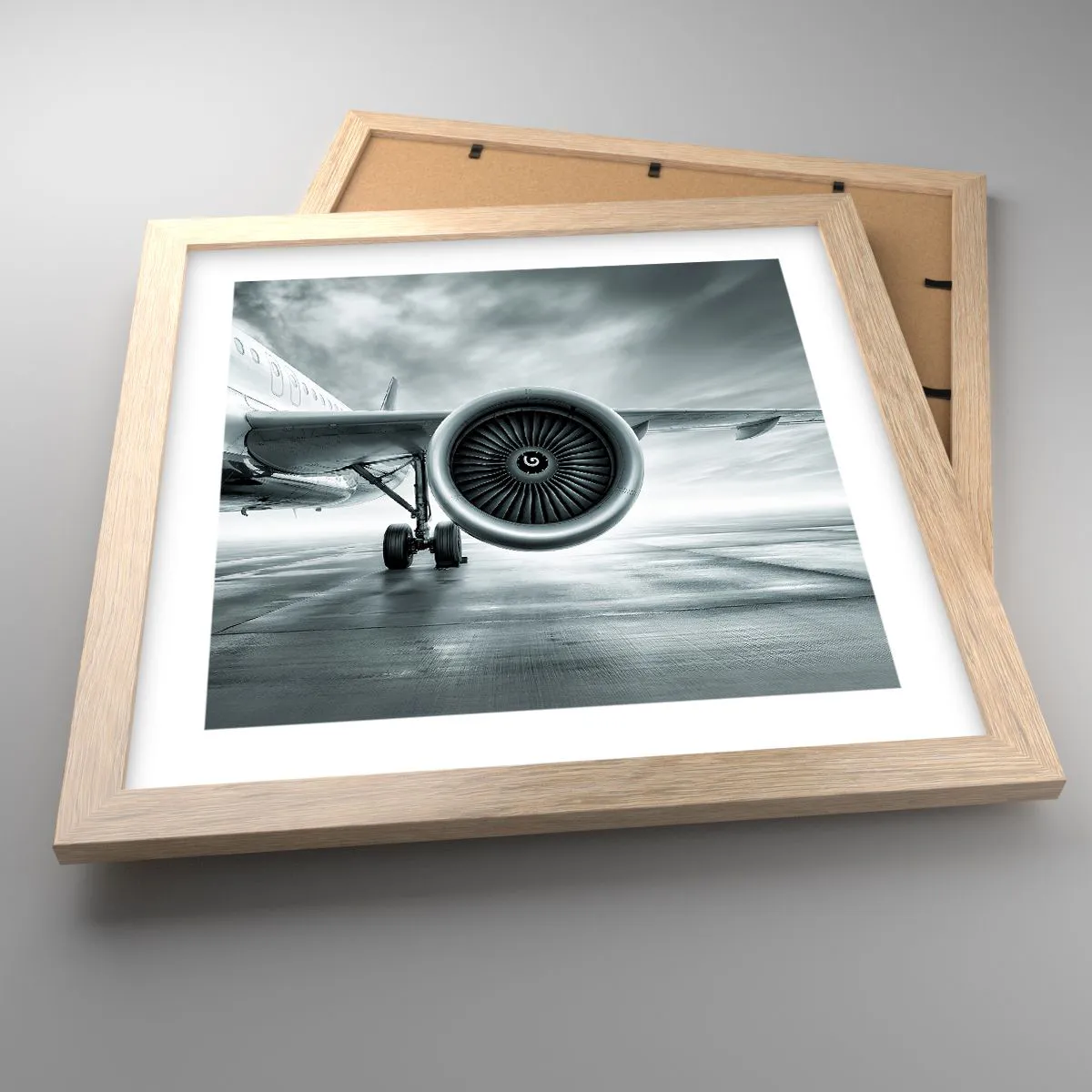 Póster en marco roble claro - Hay poder - 30x30 cm