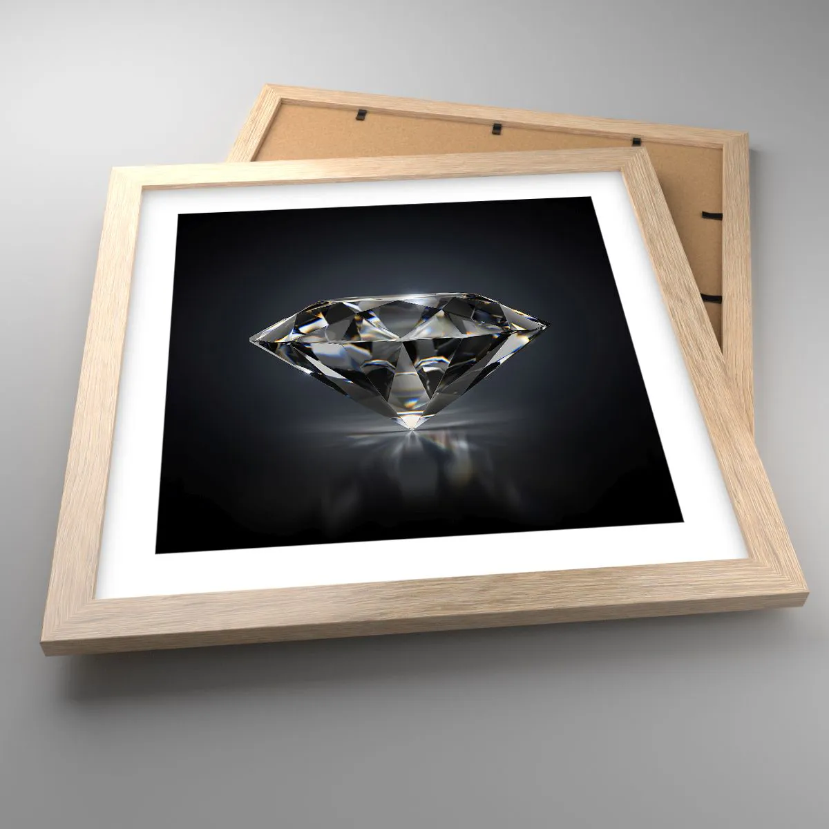 Plakát v rámu světlý dub - Best girls friend - 30x30 cm