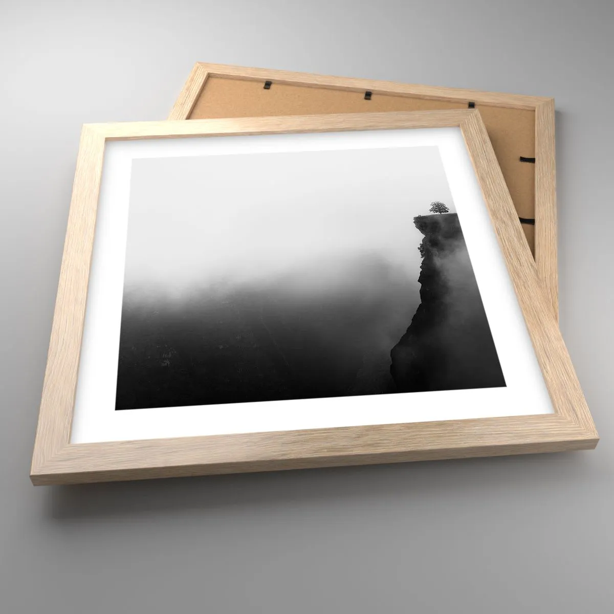 Poster în ramă de stejar deschis - La capătul lumii - 30x30 cm