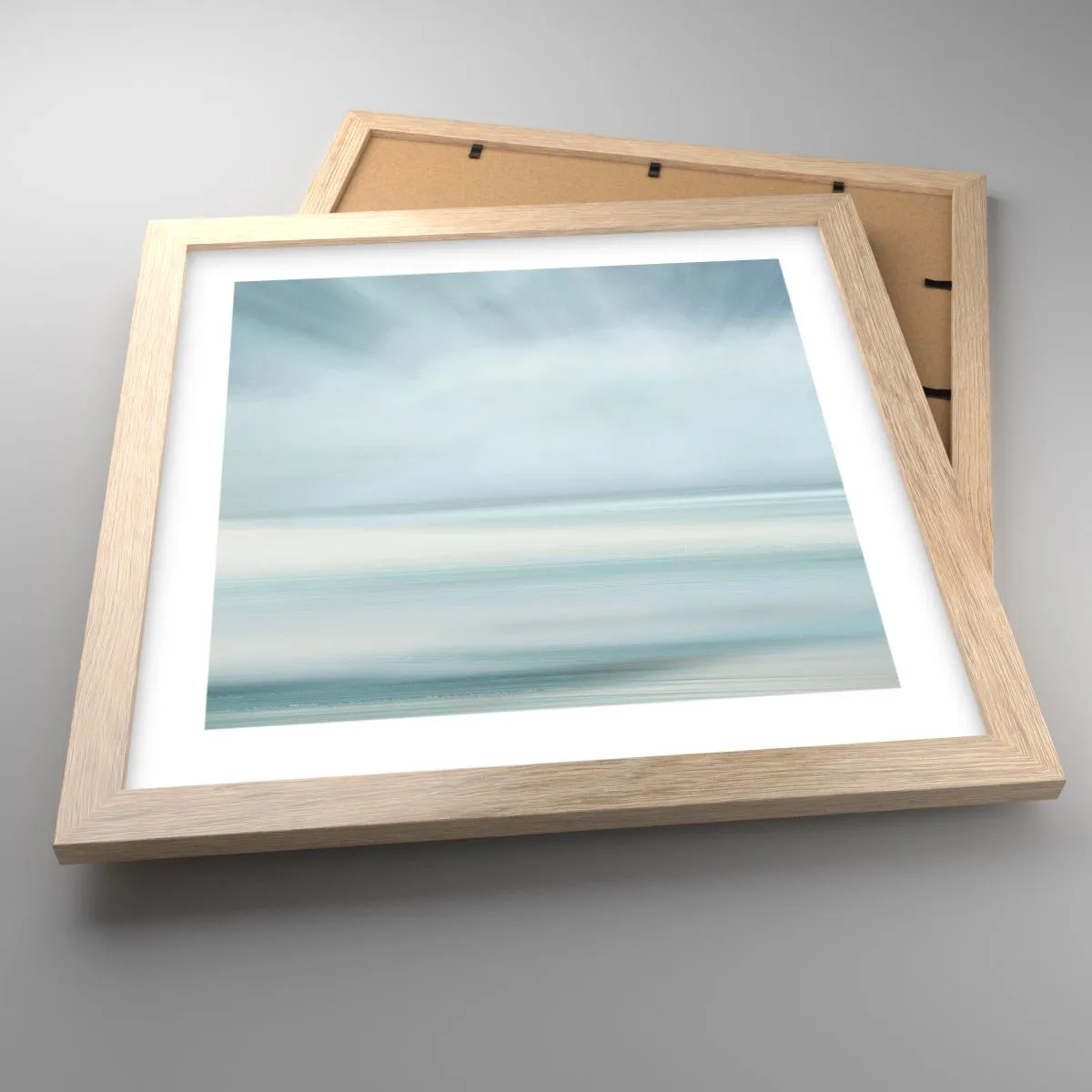 Affiche dans un chêne clair - Poster - Paix à l'horizon - 30x30 cm