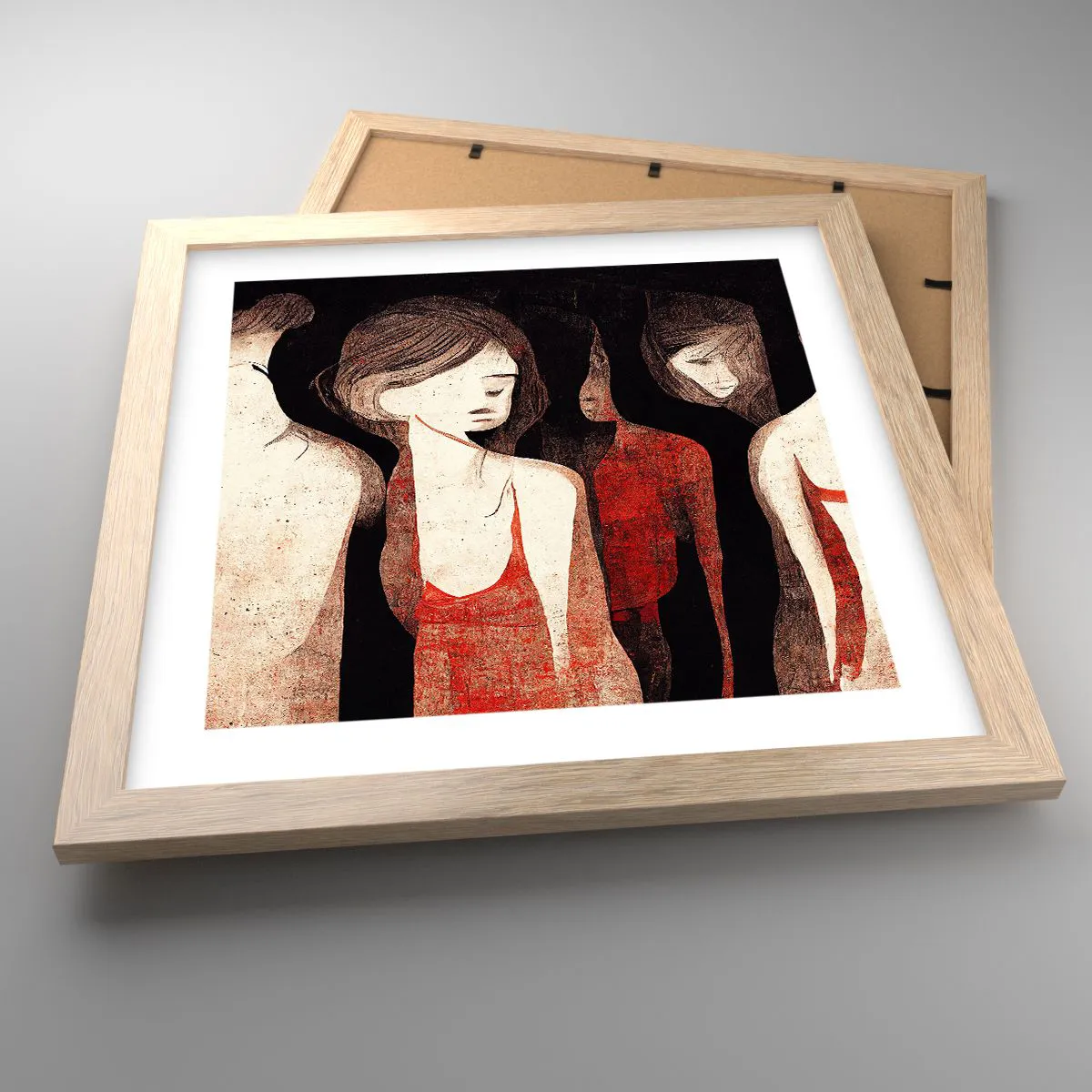 Affiche dans un chêne clair - Poster - Madones des ténèbres - 30x30 cm