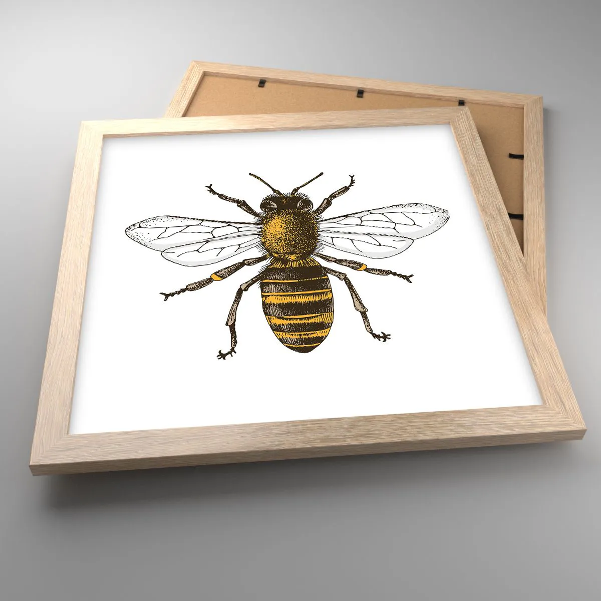 Poszter világos tölgy keretben - Gyönyörű és jó - 30x30 cm