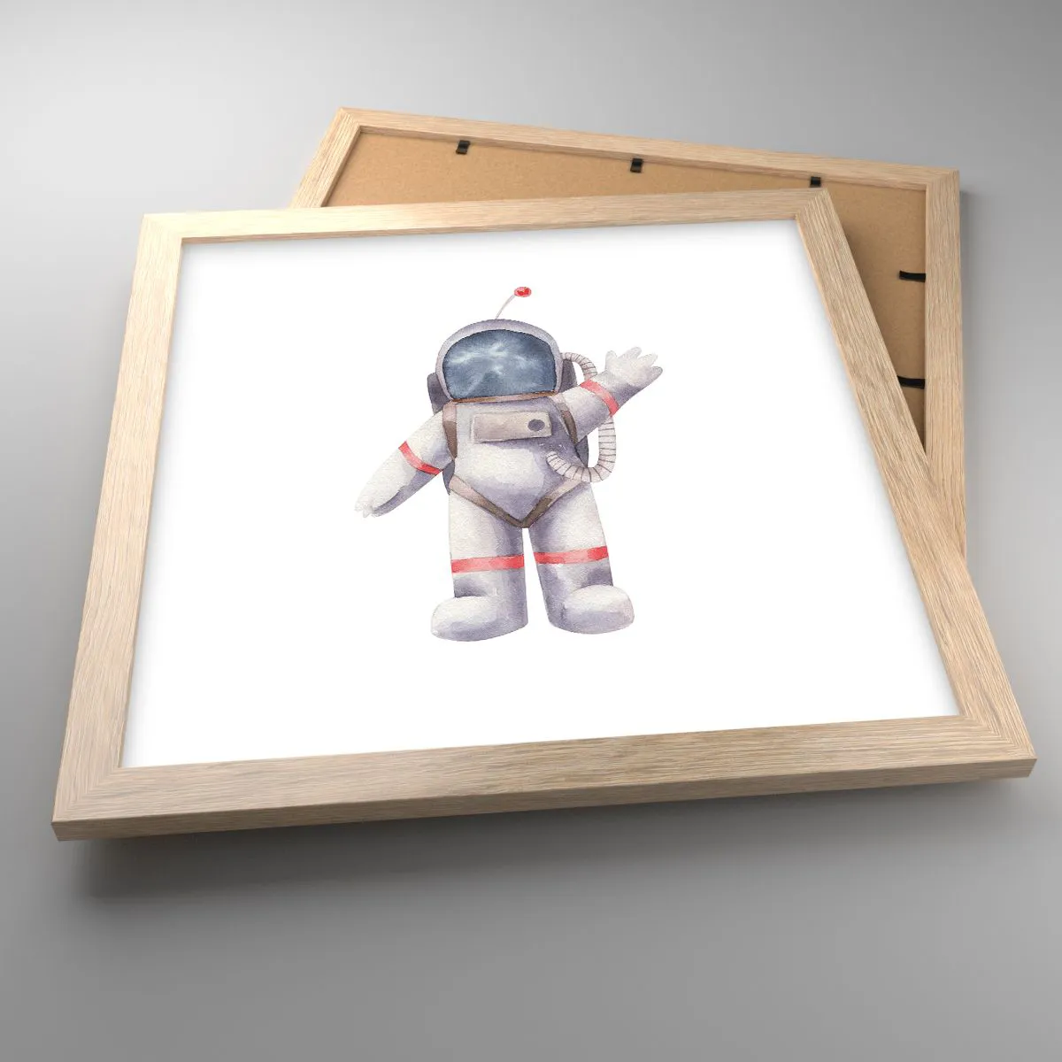 Plakát v rámu světlý dub - Tak zatím! - 30x30 cm