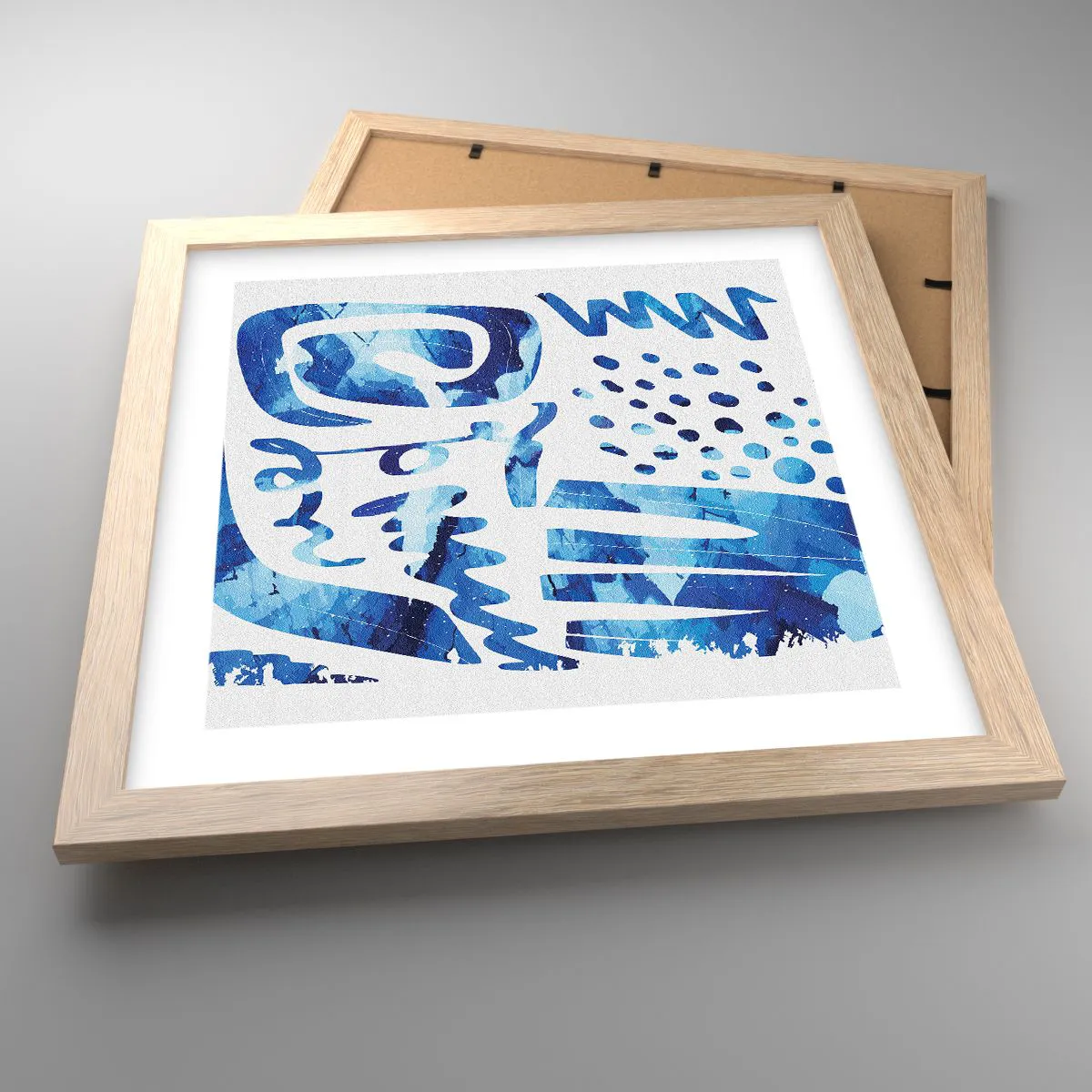 Pôster com moldura de carvalho claro - Voltar às raízes - 30x30 cm