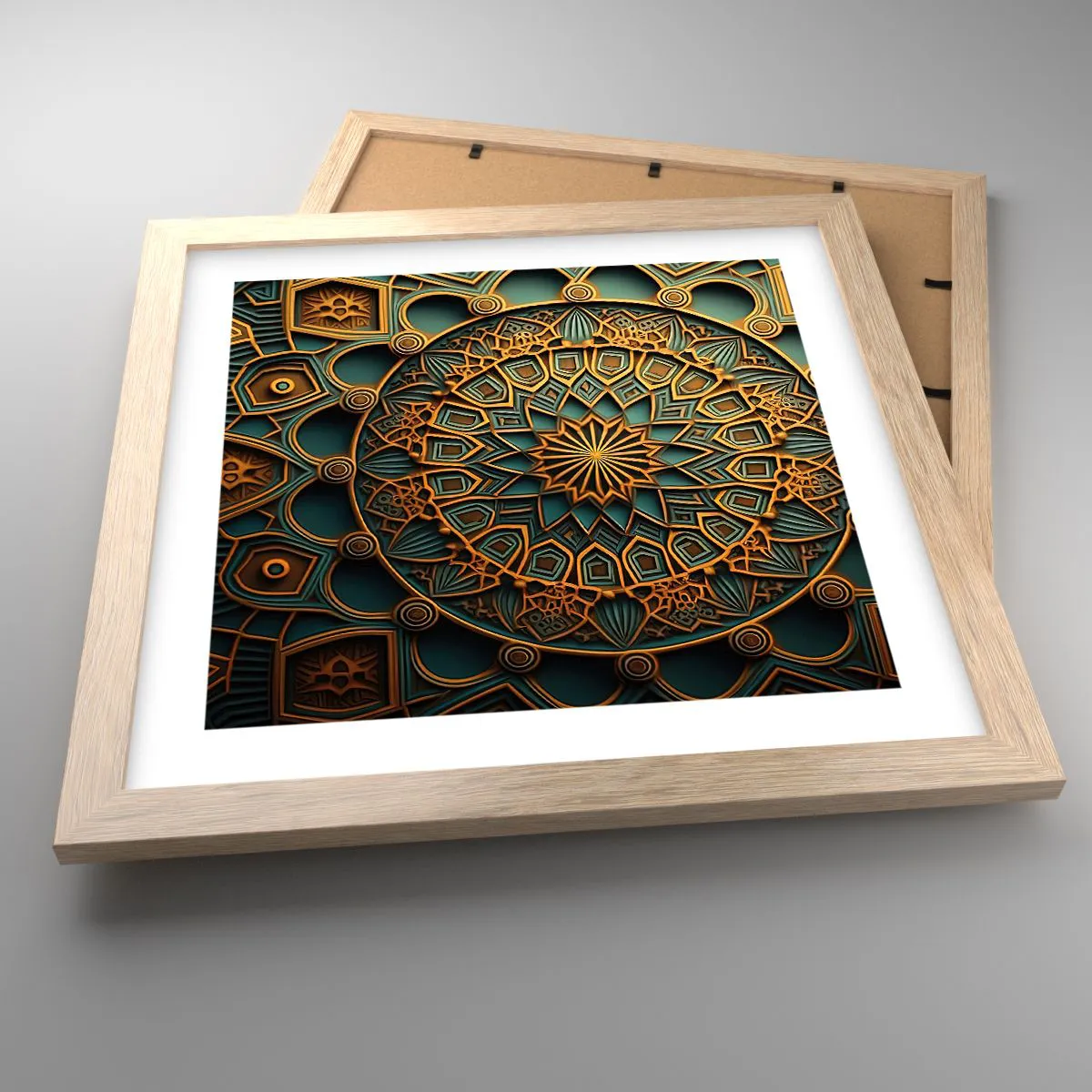 Poszter világos tölgy keretben - Egy arab éghajlaton - 30x30 cm