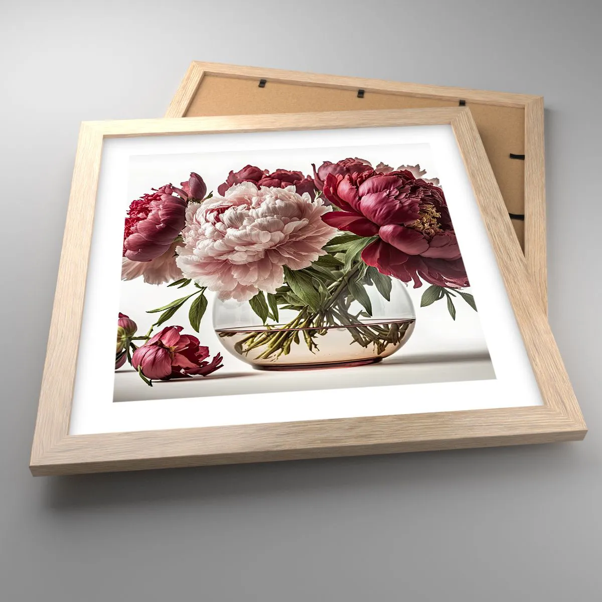 Póster en marco roble claro - En plena floración de la belleza - 30x30 cm