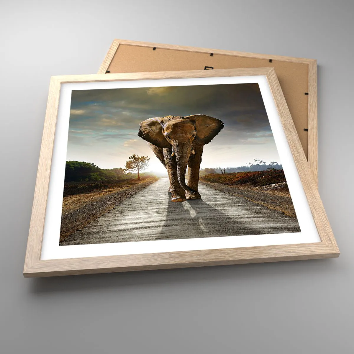 Pôster com moldura de carvalho claro - Não faz parte da composição da porcela - 40x40 cm