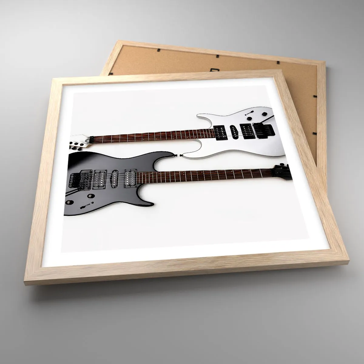 Affiche dans un chêne clair - Poster - Harmonie des formes - 40x40 cm